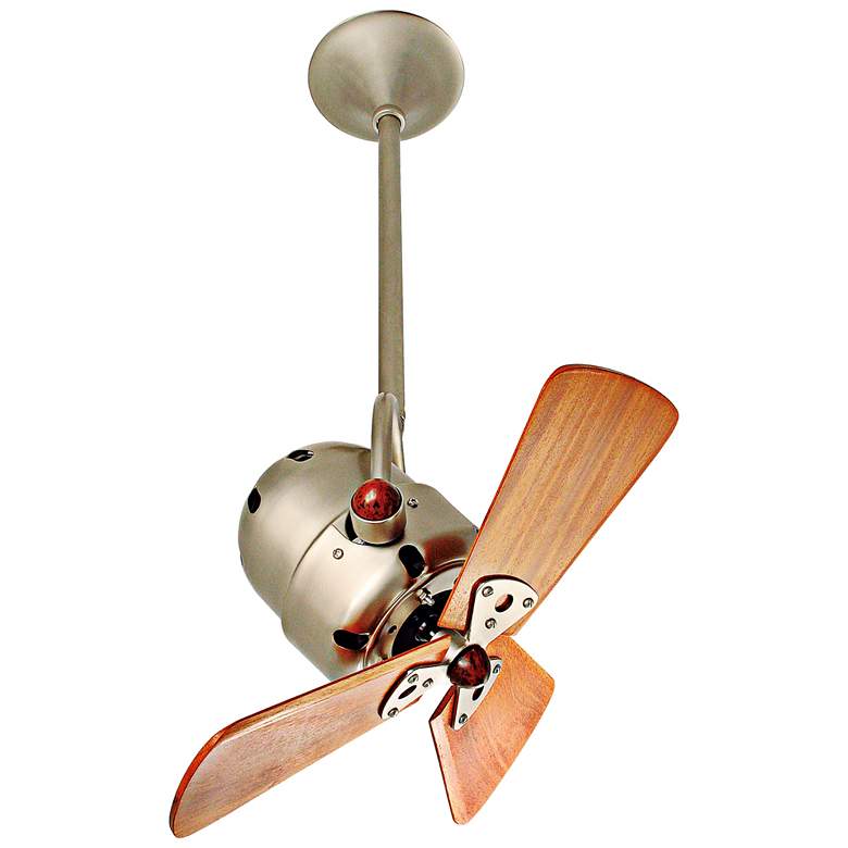 Image 2 16 inch Matthews Bianca Nickel Directional Ceiling Fan with Wall Control