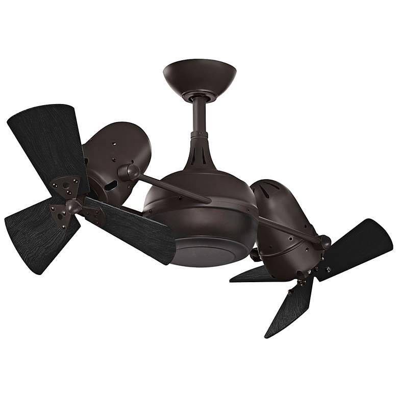 Image 2 16" Matthews Dagny Bronze Black Double-Headed Ceiling Fan