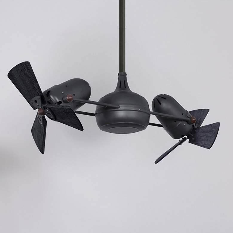 Image 1 16" Matthews Dagny Bronze Black Double-Headed Ceiling Fan