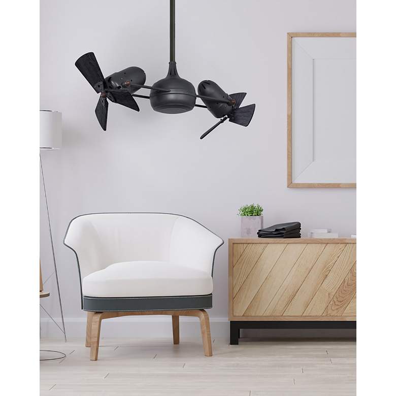 Image 4 16" Matthews Dagny Bronze Black Double-Headed Ceiling Fan more views