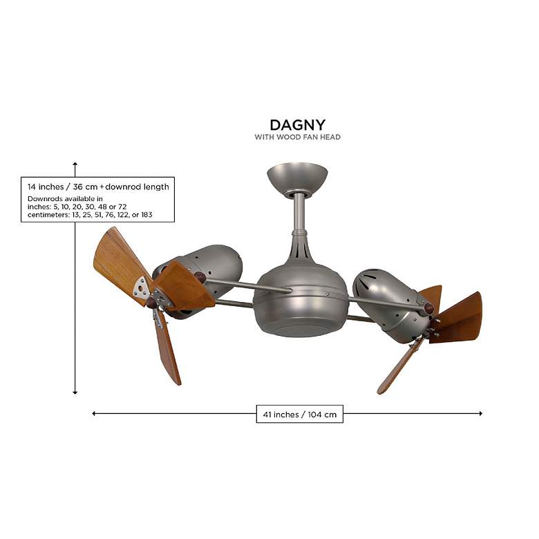 Image 5 16" Matthews Dagny Bronze Black Double-Headed Ceiling Fan more views