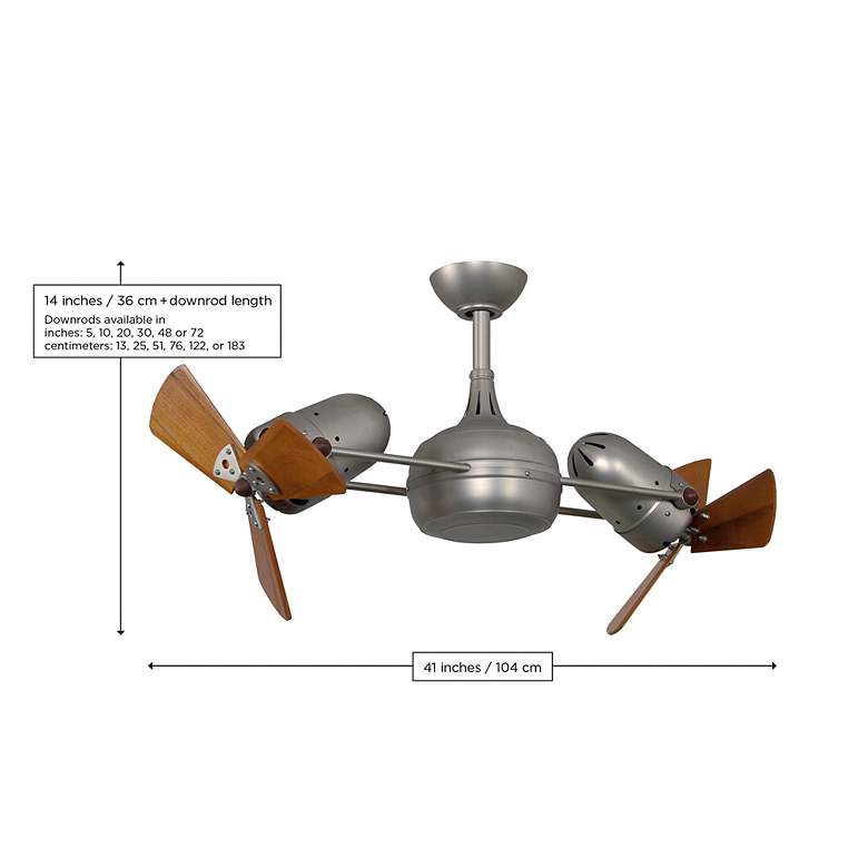 Image 6 16" Matthews Dagny Bronze Black Double-Headed Ceiling Fan more views