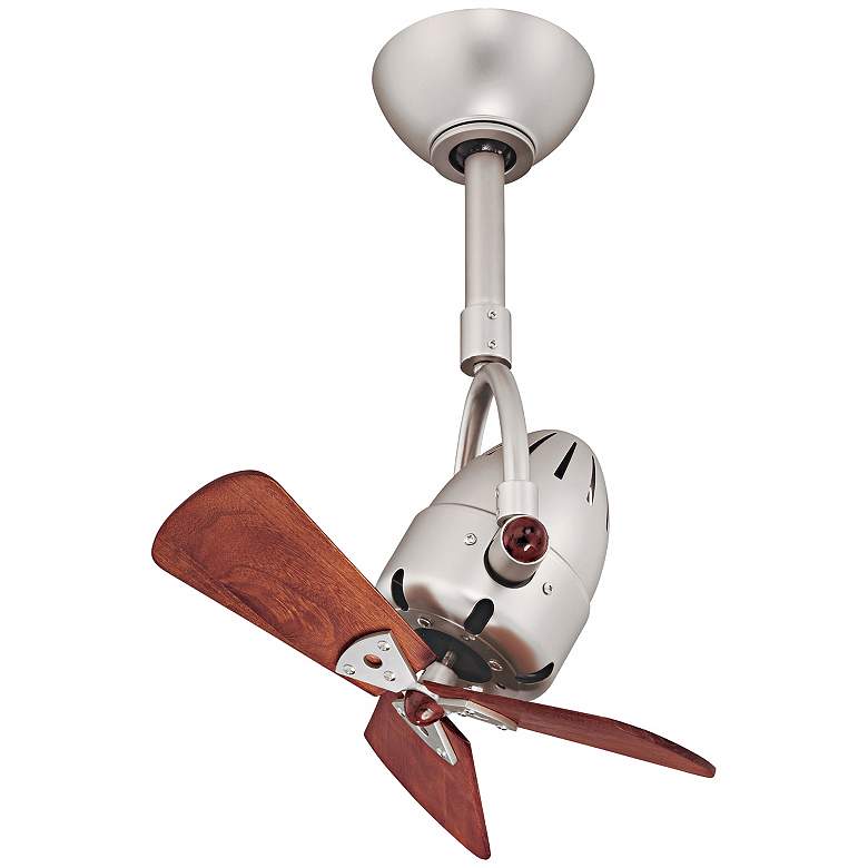 Image 2 16 inch Matthews Diane Brushed Nickel Directional Ceiling Fan with Remote