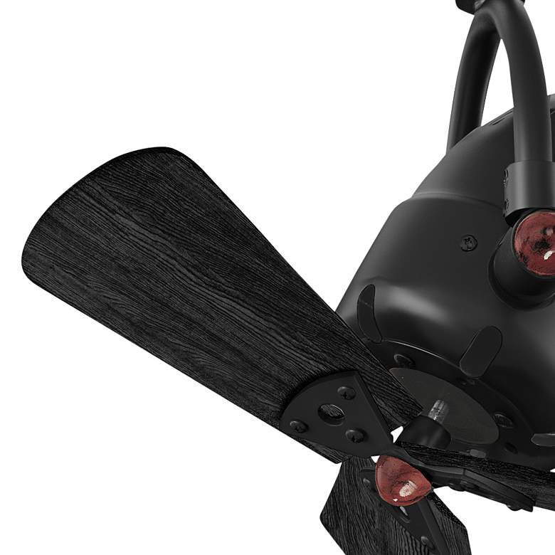 Image 3 16" Matthews Diane Matte Black Ceiling Fan w/ Black Blades more views