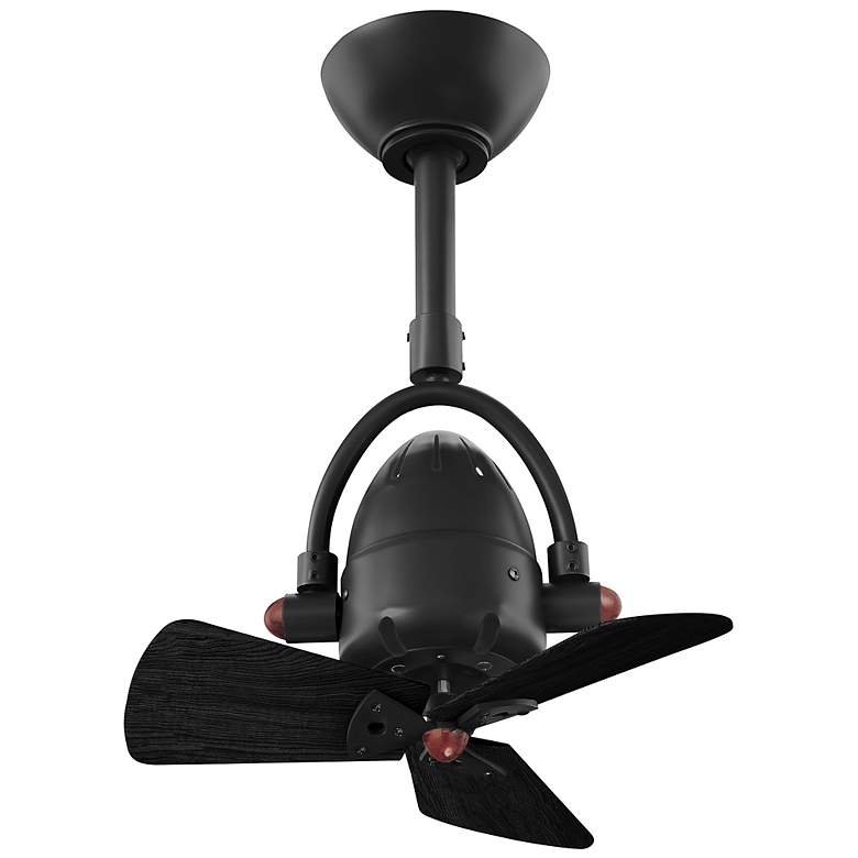 Image 4 16" Matthews Diane Matte Black Ceiling Fan w/ Black Blades more views