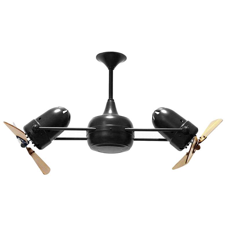 Image 1 16 inch Matthews Duplo Dinamico Black Finish Rotational Ceiling Fan