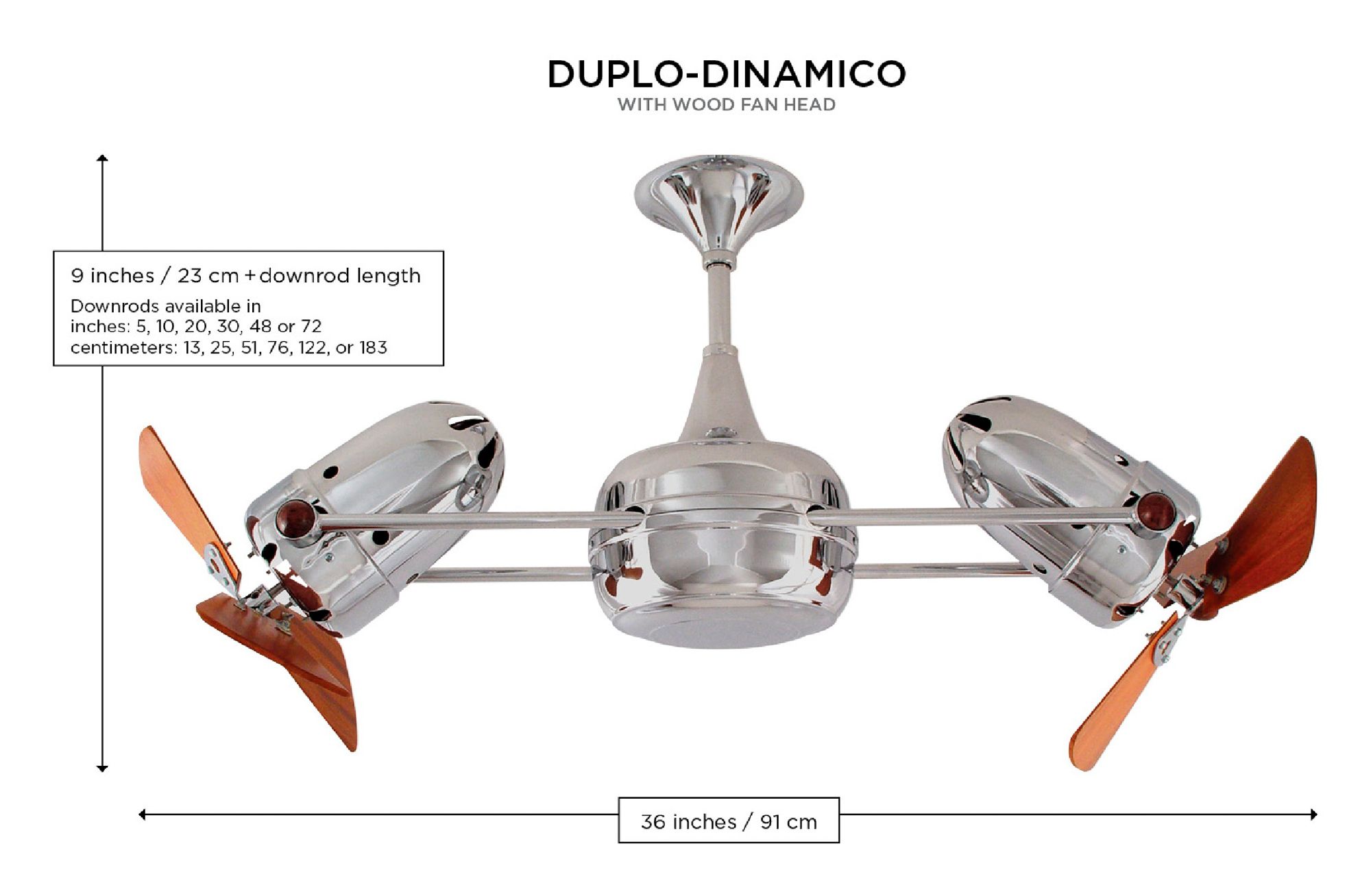 16" Matthews Duplo Dinamico Black Finish Rotational Ceiling Fan