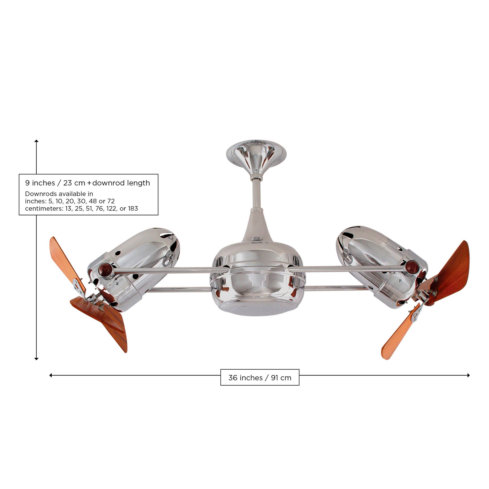 16" Matthews Duplo Dinamico Black Finish Rotational Ceiling Fan