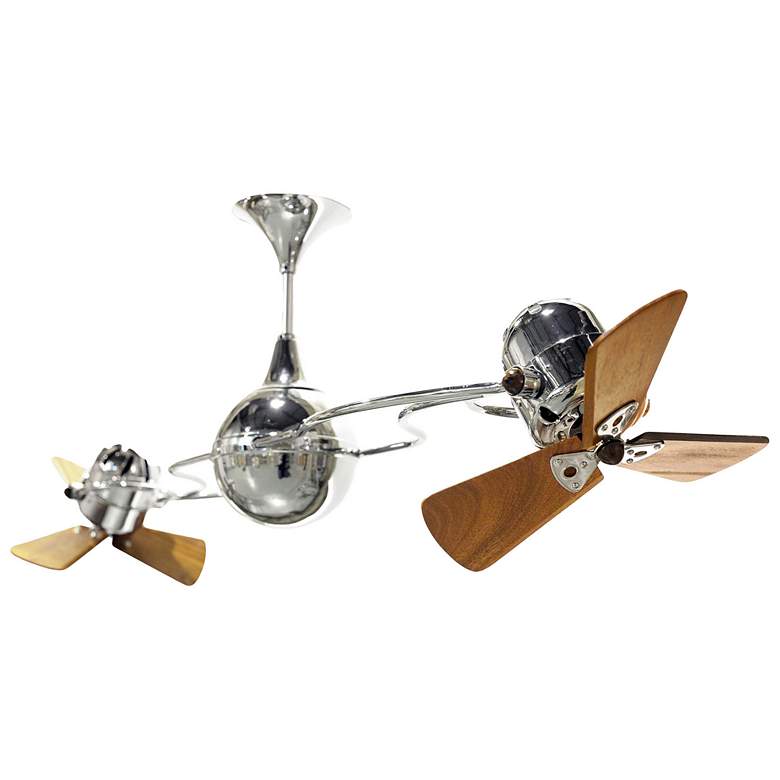 Image 1 16" Matthews Italo Ventania Chrome Dual Head Rotational Ceiling Fan