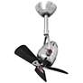 1_16"W Diane Brushed Nickel Finish Oscillating Ceiling Fan Black Wood Bl