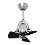 2_16"W Diane Brushed Nickel Finish Oscillating Ceiling Fan Black Wood Bl more views