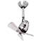 16"W Diane Polished Chrome Finish Oscillating Ceiling Fan Black Wood B