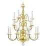 2_16 Light Polished Brass Chandelier