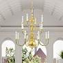 4_16 Light Polished Brass Chandelier more views