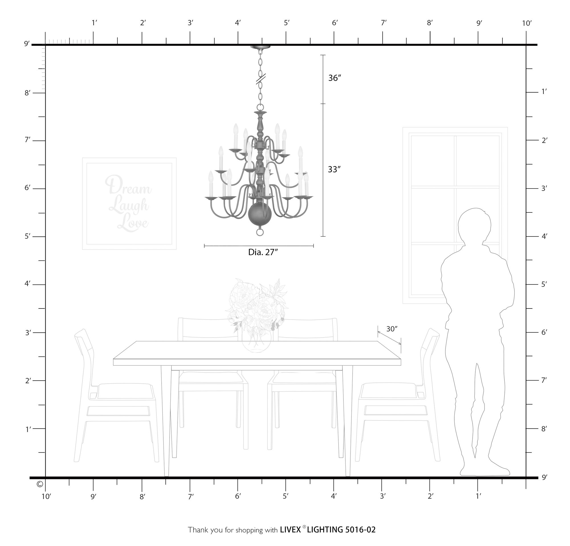 16 Light Polished Brass Chandelier