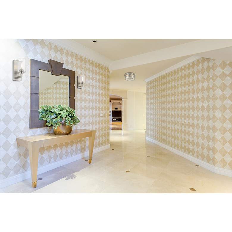 Image 1 Savannah 11" Wide Brushed Nickel 2-Light Ceiling Light in scene