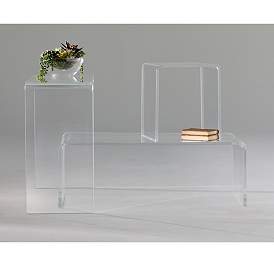 Image1 of Veobreen 40 1/4" Wide Clear Acrylic Console Table in scene