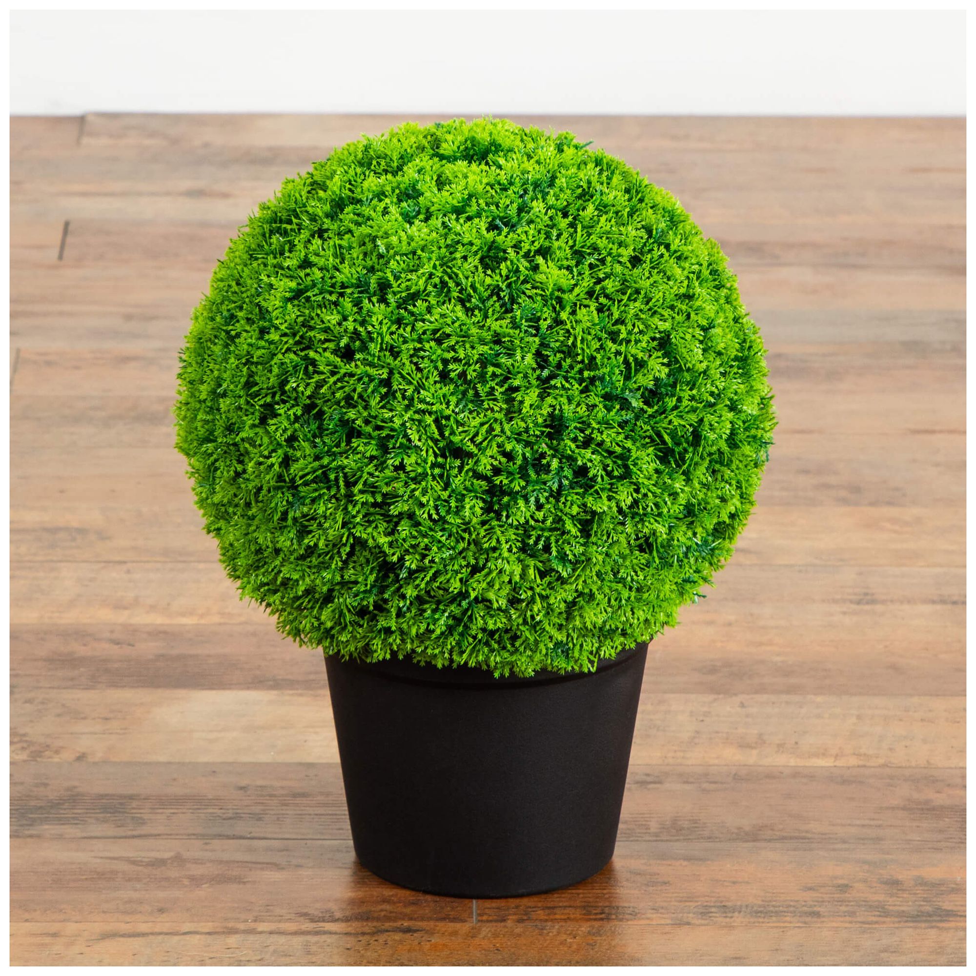Image 5 16in. UV Resistant Artificial Mediterranean Cypress Topiary Plant more views