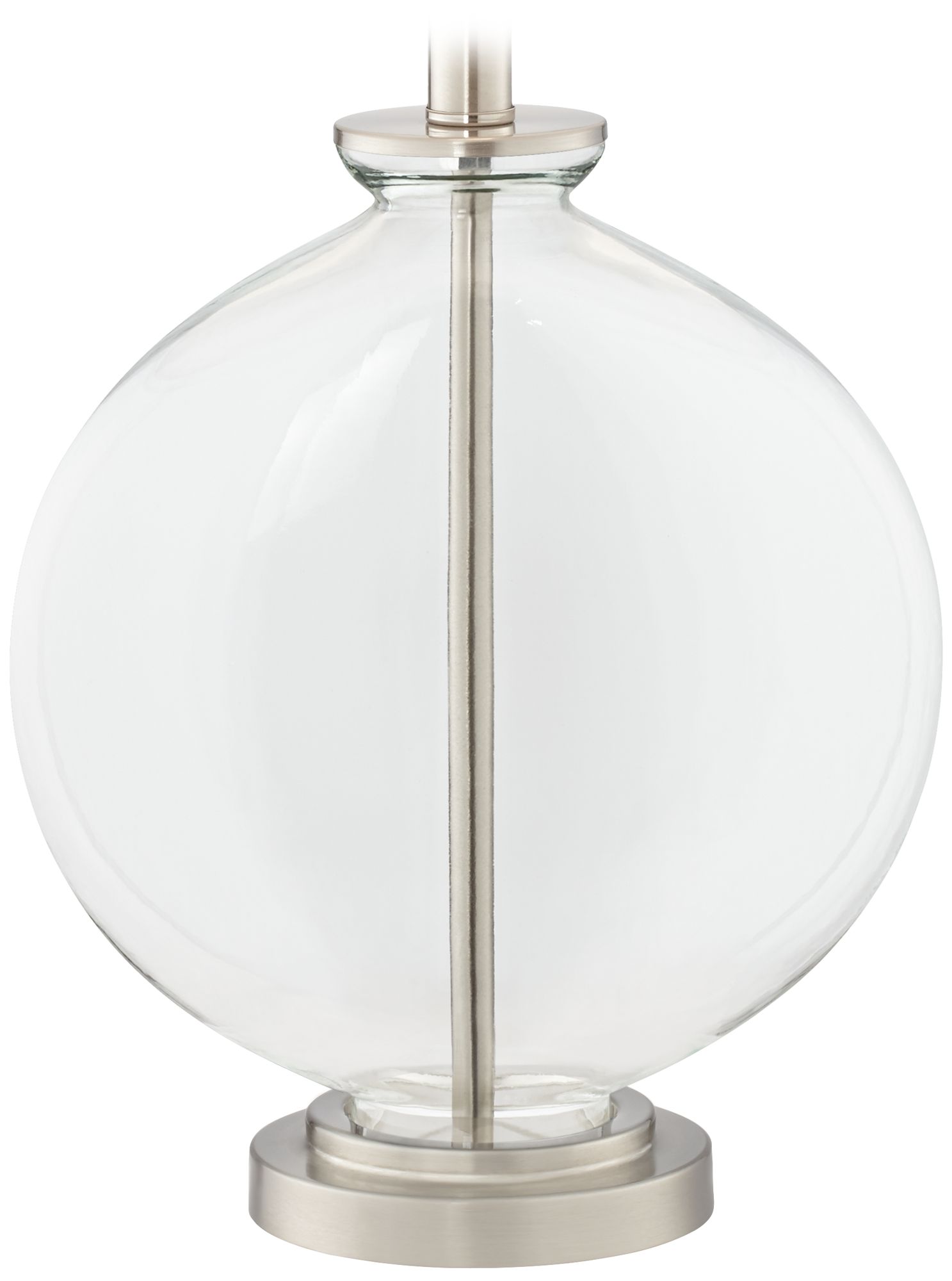 Color Plus Carrie 26 1/2" Clear Glass Fillable Table Lamps Set of 2