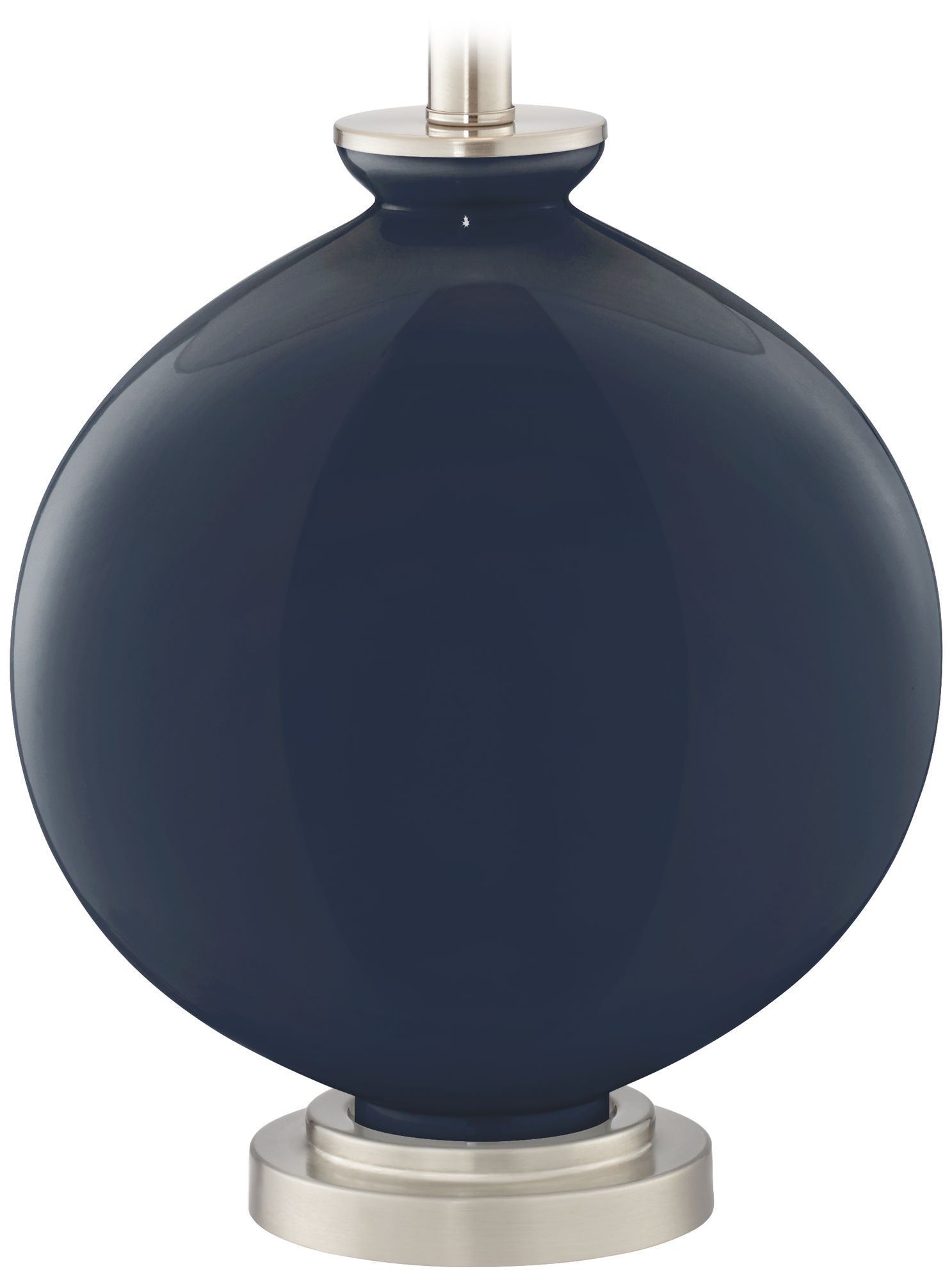 Color Plus Carrie 26 1/2" Modern Glass Naval Blue Table Lamps Set of 2