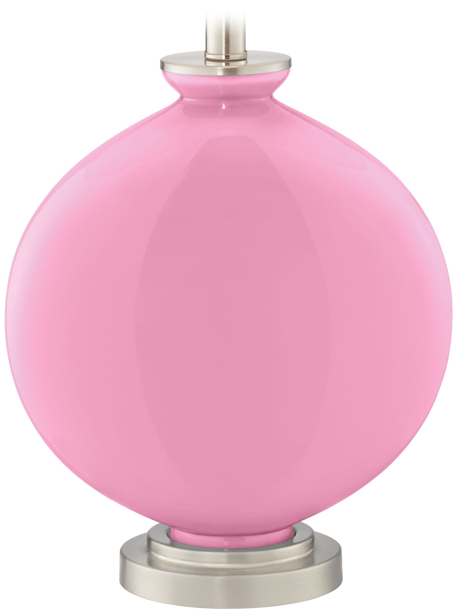 Color Plus Carrie 26 1/2" Candy Pink Glass Table Lamps Set of 2