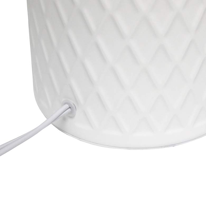Image 7 17.25" Touch of Chevron Ceramic Table Lamp with Matching Drum Shade, W more views