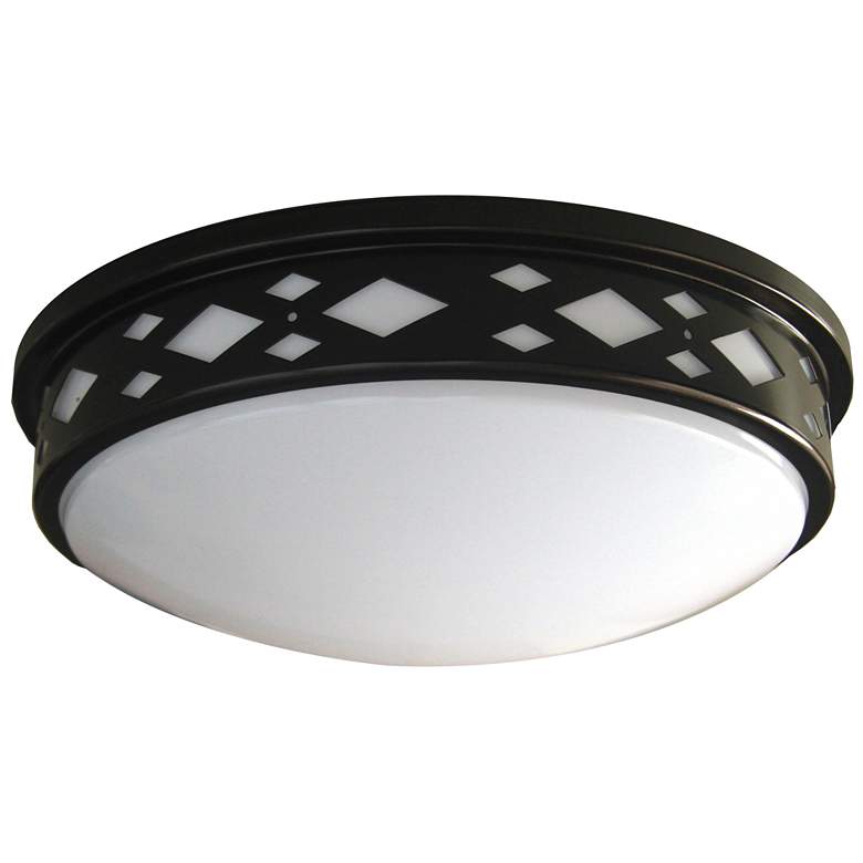 Image 1 17" 35W 120V LED Diamond Flush Mount 3000K Bronze