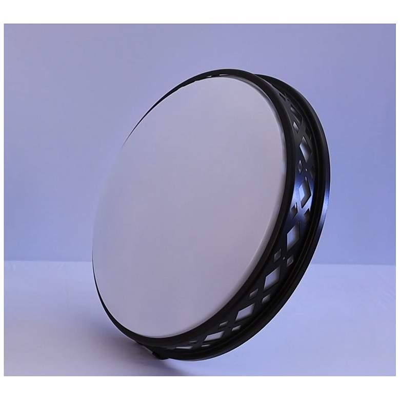 Image 2 17" 35W 120V LED Diamond Flush Mount 3000K Bronze more views