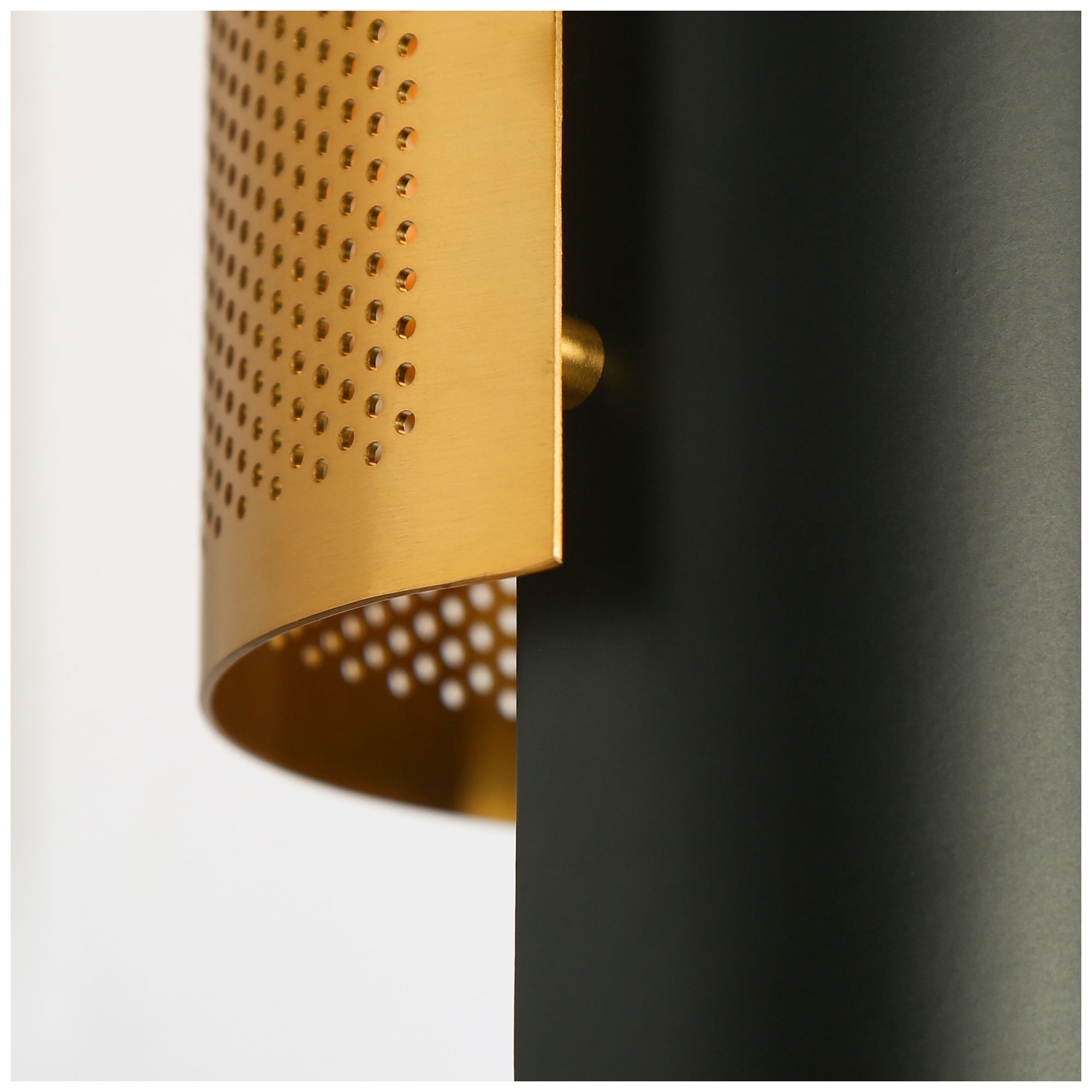 Image 5 17.4" High Black and Brass Metal Wall Sconce more views