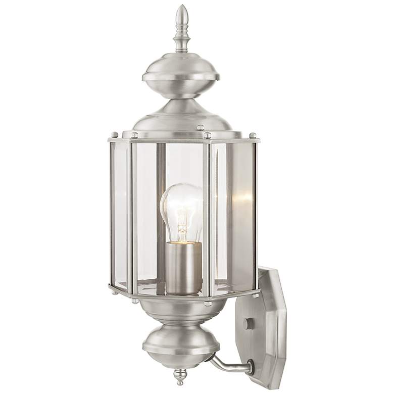 Image 6 17.5-in H Brushed Nickel Medium Base (E-26) Outdoor Wall Light more views