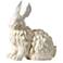 17.7" Gloss White Ceramic Bunny
