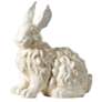 17.7" Gloss White Ceramic Bunny