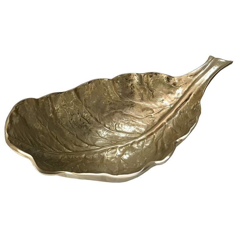 Image 1 17.7 inch Leaf Aluminum Soft Gold Decorative Accessory