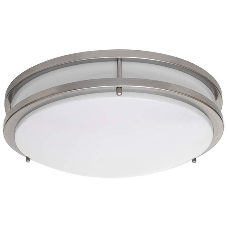 Image 1 17-in LED Decorative Two Ring Fixture Nickel