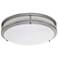 17-in LED Decorative Two Ring Fixture Nickel