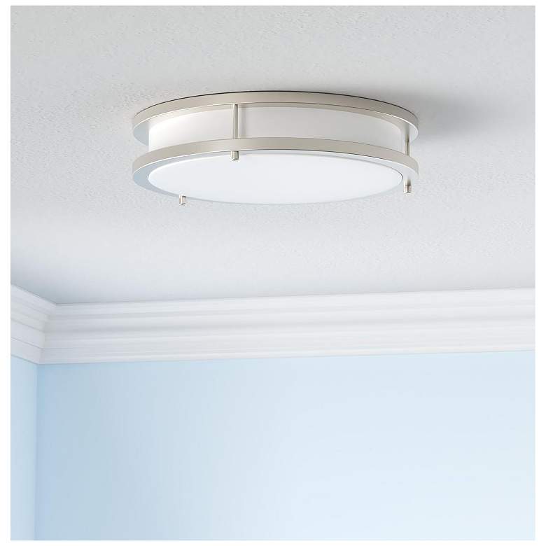 Image 3 17-in LED Decorative Two Ring Fixture Nickel more views