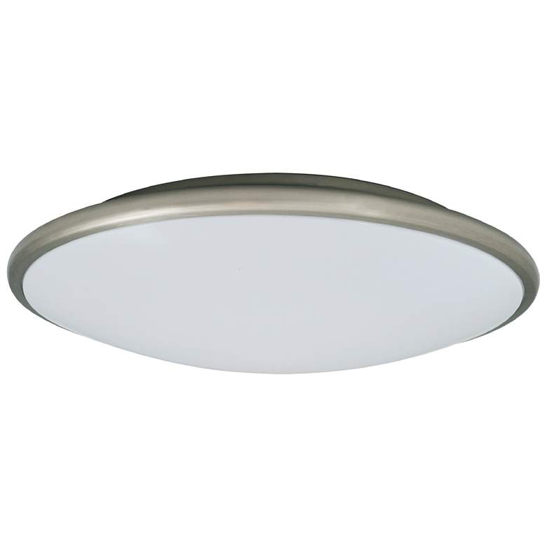 Image 1 17-in Nickel LED Flush Mount Light
