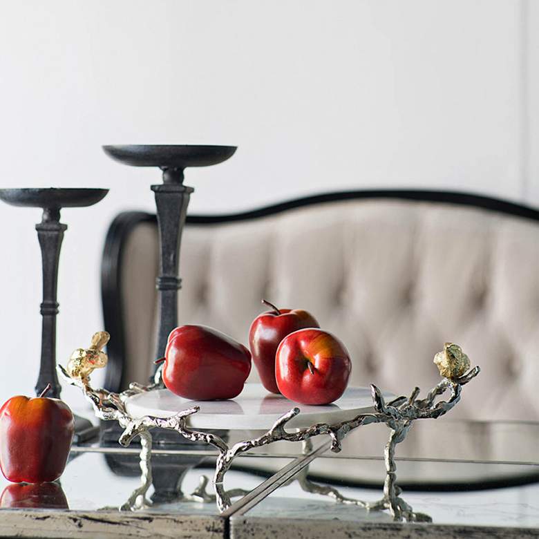Image 5 17" Alvada Silver Decorative Marble Tray more views