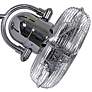 17" Kaye  Polished Chrome Cage Oscillating Wall Fan with Wall Control