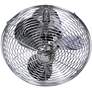 4_17" Kaye Polished Chrome Cage Oscillating Wall Fan with Wall Control more views