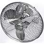 6_17" Kaye Polished Chrome Cage Oscillating Wall Fan with Wall Control more views