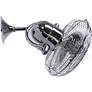 7_17" Kaye Polished Chrome Cage Oscillating Wall Fan with Wall Control more views