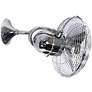 17" Kaye  Polished Chrome Cage Oscillating Wall Fan with Wall Control