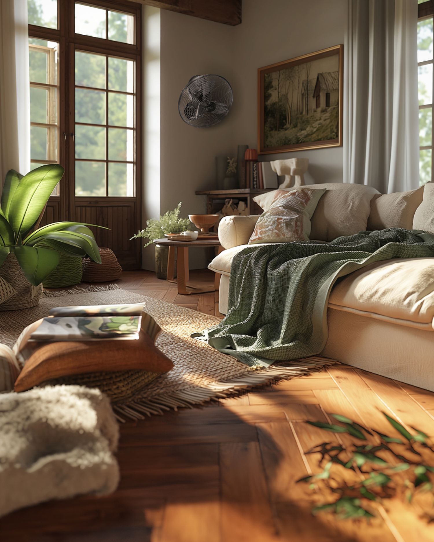 17" Kaye  Polished Chrome Cage Oscillating Wall Fan with Wall Control