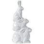 17" White Ceramic Rabbits