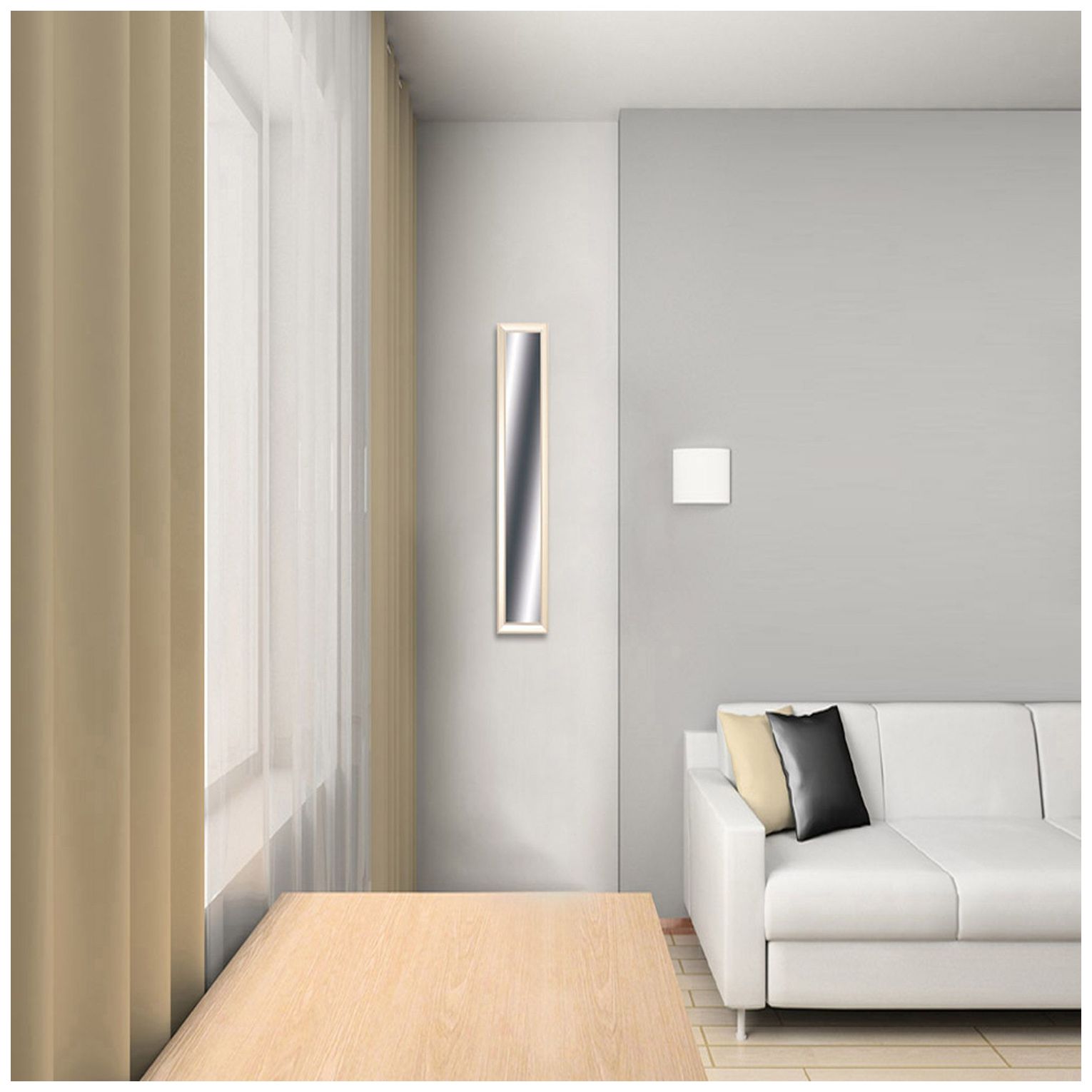 Image 2 #171 Metallic Wall Mirror - 7" x 32" more views