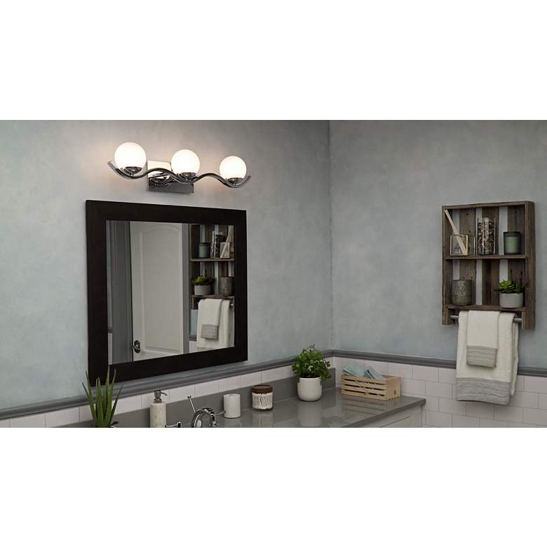 Image 1 Maxim Motion 31 1/2" Wide Polished Chrome 3-Light Bath Light in scene