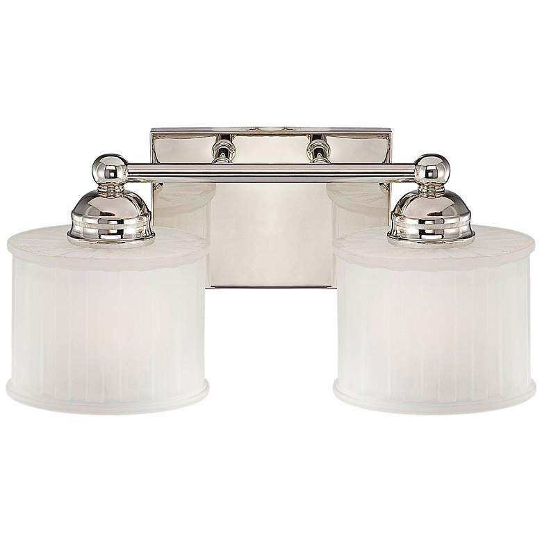 Image 1 1730 Series 14 1/4" Wide Polished Nickel 2-Light Bath Light