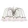 17482 - Brushed Nickel White Glass Chandelier
