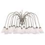 17482 - Brushed Nickel White Glass Chandelier